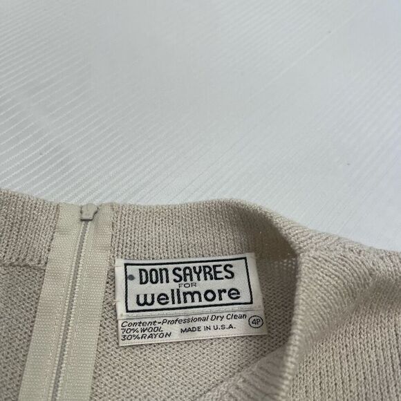 Don Sayres For Welmore VTG Long Sleeve Knit Sweater Dress Size 4P - Picture 3 of 8